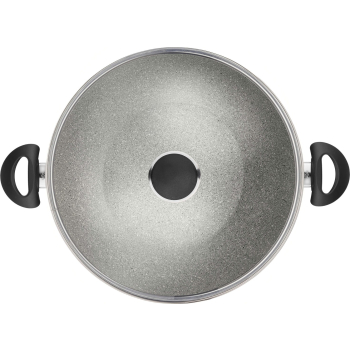 Patelnia BALLARINI Ferrara Wok z 2 uchwytami granitowa 36 cm FERR8KD.36D