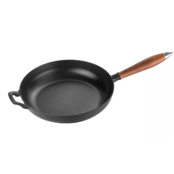 Patelnia żeliwna z drewnianym uchwytem STAUB 40511-951-0 - 24 cm
