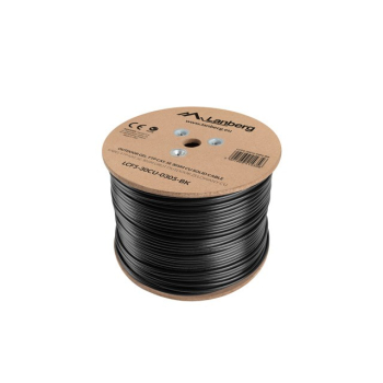 Kabel FTP Lanberg LCF5-30CU-0305-BK (F/UTP, RJ45 - F/UTP, RJ45 ; FTP; 305m; kat. 5e; kolor czarny)