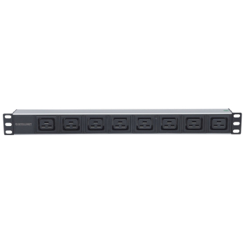 Intellinet 163613 rozdzielacz zasilania PDU 8 x gniazdo sieciowe 1U Czarny, Srebrny