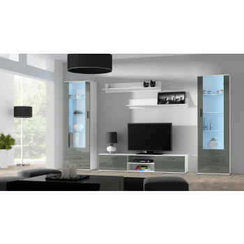 Witryna SOHO S1 biały/ szary połysk