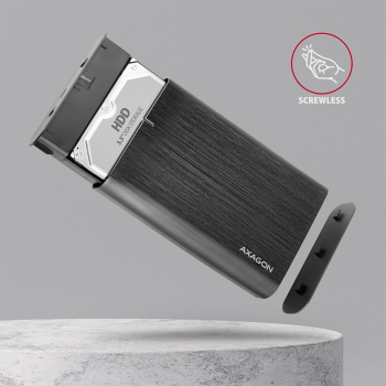Axagon EE35-A6C obudowa do dysków twardych Obudowa HDD Czarny 3.5