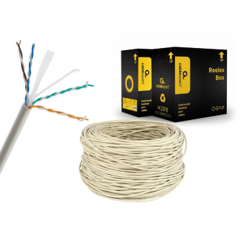 GEMBIRD UTP KABEL DRUT KAT 6 CCA ECA 305M SZARY