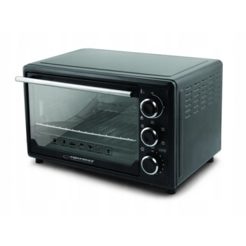 Mini piekarnik z konwekcją i rożnem Esperanza NAPOLI EKO006 (Pokrętło; 1600W; kolor czarny)