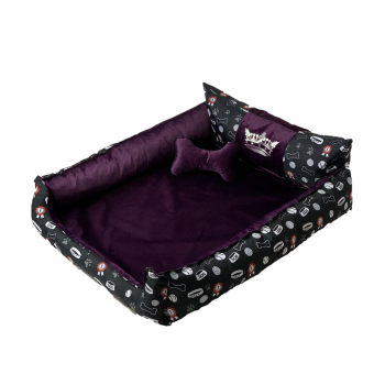 GO GIFT Korona Legowisko dla psa i kota L - fioletowy - 90x75x16 cm