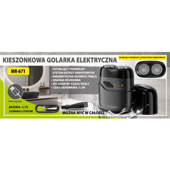 Golarka elektryczna podróżna USB MAESTRO MR-671