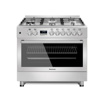 Kuchnia gazowo-elektryczna Ravanson KWGE-K90-6 TOP CHEF (Płyta gazowa; Piekarnik elektryczny; 900mm)