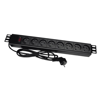 Listwa przeciwprzepięciowa A-LAN PZ081U3M (8 x UTE; 16 A (3680 W); 3m; kolor czarny)