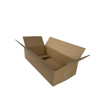 Karton klapowy, pudełko zrobione z tektury 3W 3 warstwowej, kolor szaro / brązowy, 350x250x150mm. 380G/M2. Zestaw 20 sztuk.