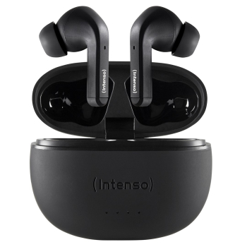Intenso Black Buds T300A Słuchawki True Wireless Stereo (TWS) Douszny Połączenia/Muzyka/Sport/Codzienność USB Type-C Bluetooth Czarny