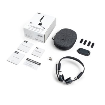 Słuchawki bezprzewodowe kostne Shokz OpenMeet mic-ANC USB-C + adapter USB-A czarne
