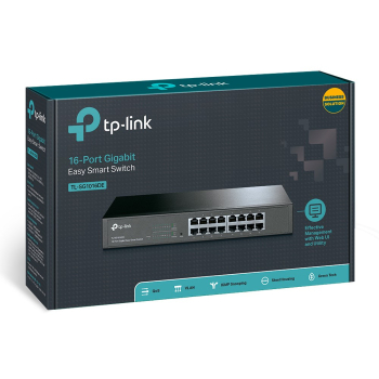 TP-Link TL-SG1016DE Zarządzany L2 Gigabit Ethernet (10/100/1000) 1U Czarny
