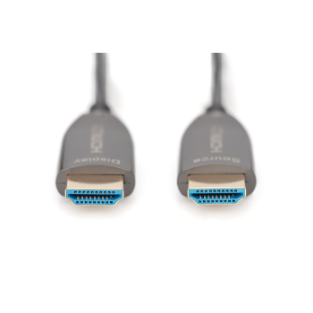 Kabel połączeniowy hybrydowy HDMI 2.1 Ultra High Speed 8K60Hz UHD HDMI A/HDMI A M/M czarny 15m