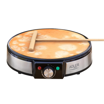 Adler AD 3058 urządzenie do smażenia naleśników 1 naleś. 1600 W Czarny, Stal nierdzewna