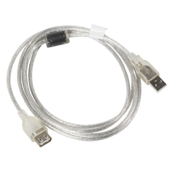 Kabel Lanberg CA-USBE-12CC-0018-TR (USB 2.0 M - USB 2.0 F; 1,8m; kolor biały)