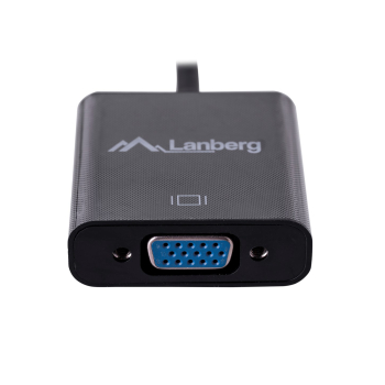 Adapter Lanberg AD-0017-BK (HDMI M - D-Sub (VGA) F; 0,20m; kolor czarny)