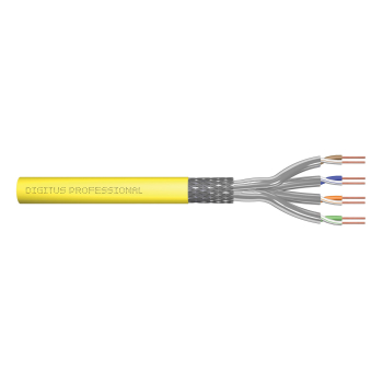 Digitus Kabel instalacyjny kat.7A, S/FTP, Dca-s1a d1 a1 , AWG 22/1, LSOH, 100m, żółty
