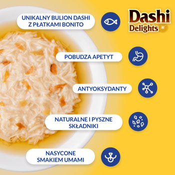 INABA DASHI DELIGHTS Kurczak z Płatkami Boni  70g bulion dla kota