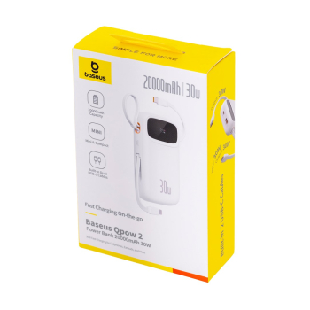 BASEUS POWERBANK QPOW2 20000MAH 30W (BIAŁY)