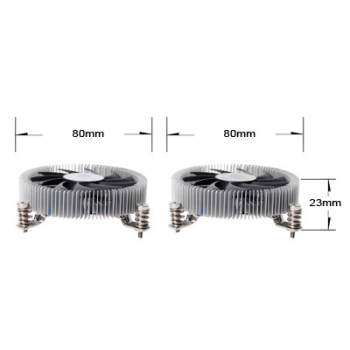 Silverstone SST-NT07-115X system chłodzenia komputerów Chipset Chlodnica/wentylator 8 cm Czarny, Metaliczny