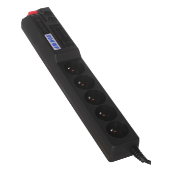 Listwa zasilająca HSK DATA ALP-ACAR504WF---0N (5 x UTE; 10 A; 1,5m; kolor czarny)