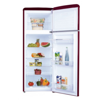 Lodówka Amica RETRO KGC15631R (550mm x 1440mm x 615 mm; 164 l; Klasa A++; kolor bordowy)