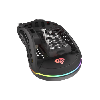 Mysz dla graczy Genesis Xenon 800 lekka 16000 DPI PMW3389 RGB Czarna gamingowa