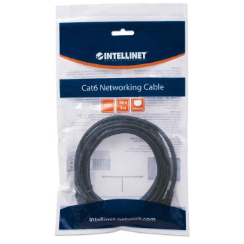 INTELLINET PATCH CORD CAT6 UTP 3,0M CZARNY 100% MI