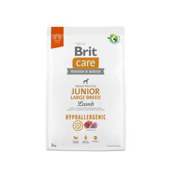 BRIT Care Hypoallergenic Junior Large Breed Lamb - sucha karma dla psa - 3 kg
