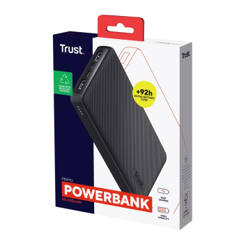 Powerbank TRUST Primo 20000mAh ECO Black