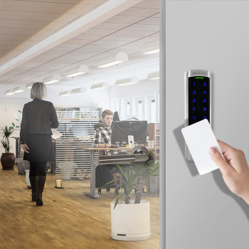 QOLTEC ZAMEK SZYFROWY DIONE Z CZYTNIKIEM RFID | KOD | KARTA | BRELOK | DZWONEK | IP68 | EM | SLIM