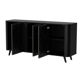 Komoda VOLARE 151x39x75 czarny/san sebastian
