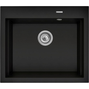Czarny zestaw zlew z baterią - Zlewozmywak PYRAMIS SIROS (57x51,5) 1B Volcano + Bateria IDEA Black Edition Volcano 070169002BE