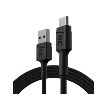 GREEN CELL KABEL KABGC22 GC POWERSTREAM USB-A - USB-C 120CM, SZYBKIE ŁADOWANIE ULTRA CHARGE, QC 3.0