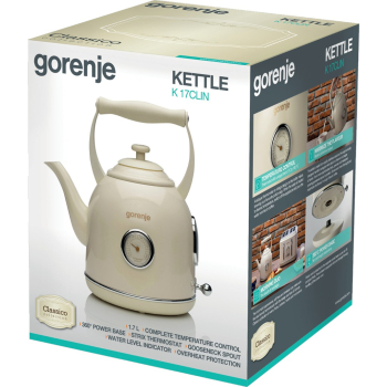 Gorenje K17CLIN czajnik elektryczny 1,7 l 2000 W Kremowy
