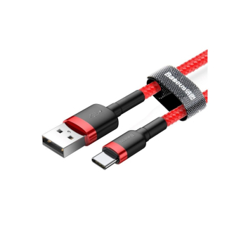 Kabel Baseus Cafule CATKLF-C09 (USB 2.0 - USB typu C ; 2m; kolor czarno-czerwony)