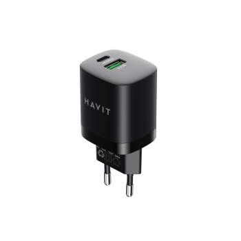 Ładowarka Havit USB-A+USB-C UC30 EU (czarny)