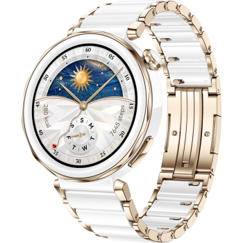 Huawei WATCH GT 5 Pro 42mm Jana-B29C | Inteligentny zegarek | GPS (satelitarny) | Dioda AMOLED | 1,32 cala | Ceramiczny biały