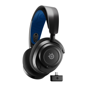 Steelseries Arctis Nova 7P Zestaw słuchawkowy Przewodowy i Bezprzewodowy Opaska na głowę Gaming USB Type-C Bluetooth Czarny, Niebieski