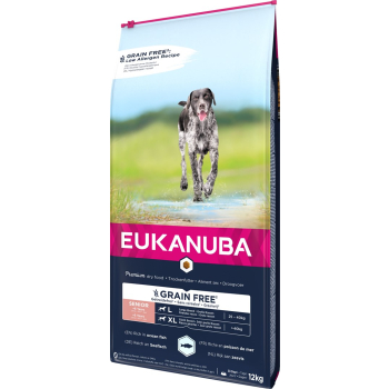 EUKANUBA Grain Free Senior Duże i olbrzymie rasy, Ryby oceaniczne - sucha karma dla psa - 12 kg