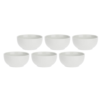 Zestaw 6 okrągłych misek Terrine - Biały, 11.5 cm