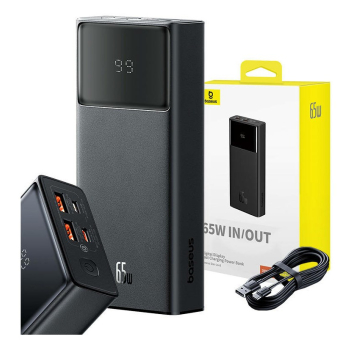 Powerbank Baseus Star-Lord 20000mAh 65W+kabel USB-USB C (czarny)
