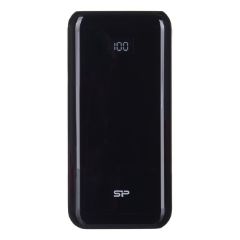 Powerbank Silicon Power QS28 20000mAh LCD QC3.0+PD 2x USB A, 1x mUSB + 1x USB C, czarny