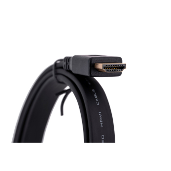 Kabel Lanberg CA-HDMI-21CU-0010-BK (HDMI M - HDMI M; 1m; kolor czarny)
