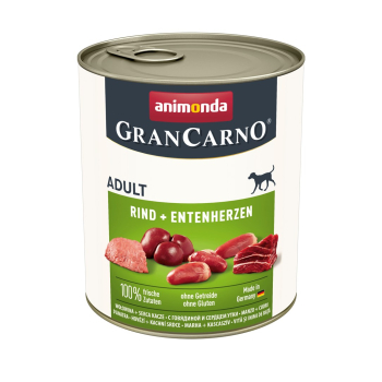ANIMONDA Grancarno Adult wołowina i kacze serca - mokra karma dla psa - 400g