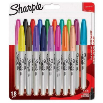 Sharpie Fine marker 18 szt. Końcówka cienka Wielobarwny