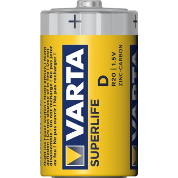 Zestaw baterii cynkowo-węglowe VARTA Superlife R20 D (Zn-C; x 2)