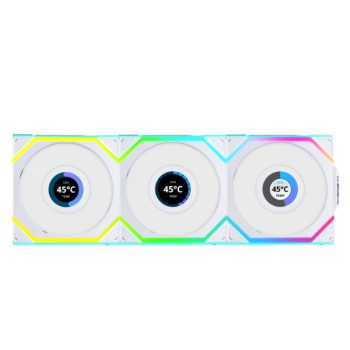 Lian Li UNI FAN SL Wireless LCD 120 Reverse Blade Obudowa komputera Wentylator 12 cm Biały 3 szt.