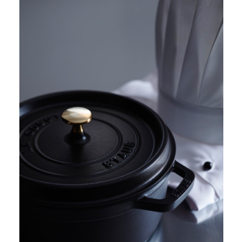 Garnek żeliwny okrągły wysoki STAUB 40502-285-0 - czarny 4.8 ltr