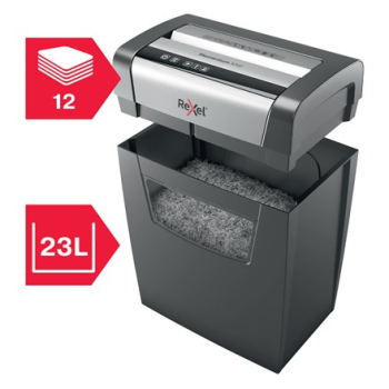 Rexel Niszczarka Momentum X312, 12 kartek, 23 l kosz